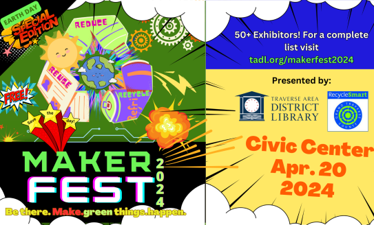 Makerfest logo Special Earth Day edition - all other elements repeated on page