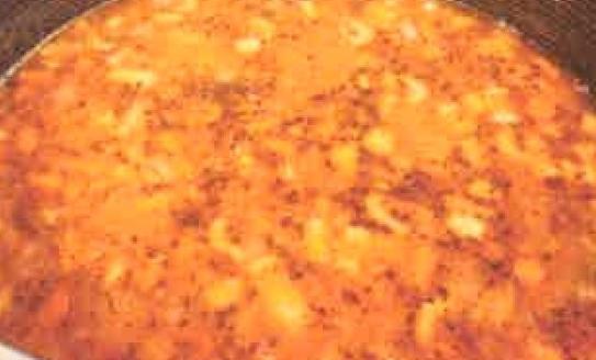 pot of fasolada greek bean soup